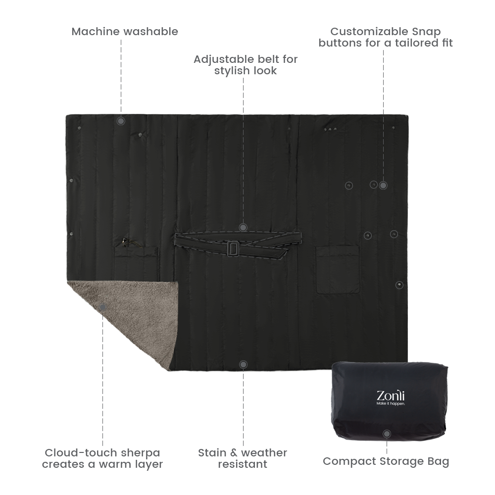 Wearable Battery Operated Heated Blanket- Z-Style 7.4V
