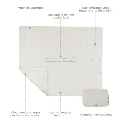 Wearable Battery Operated Heated Blanket- Z-Style 7.4V